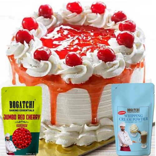 WHIPPING CREAM FOR CAKE - 50G, BUY 1 GET 1 + FREE JUMBO Cherry Karonda (50G)